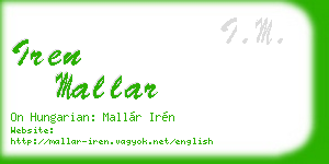 iren mallar business card